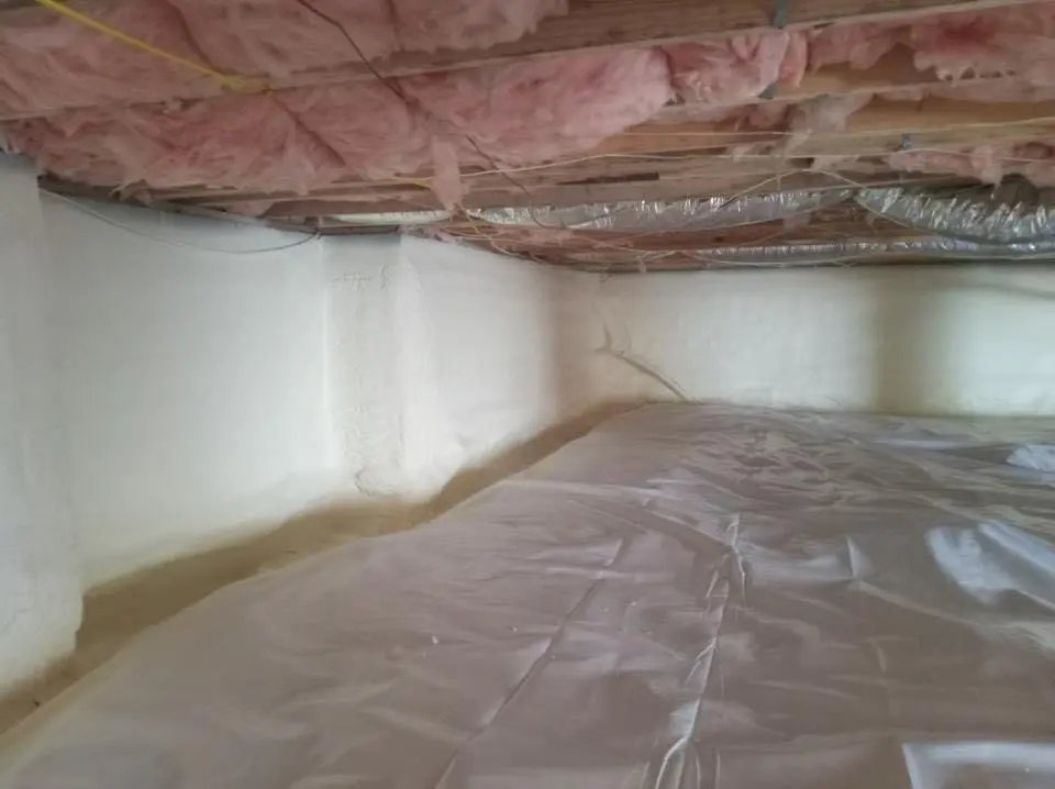 Crawl space encapsulation with closed-cell spray foam for Spray Foam Roofing in Bucyrus